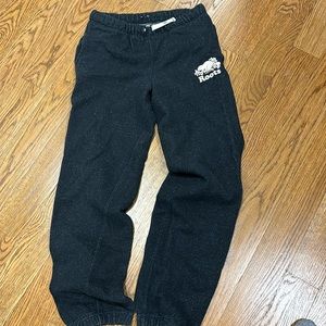 Roots Black Original Sweatpants